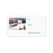 Kerstmis in het land etiket (Voorkant)