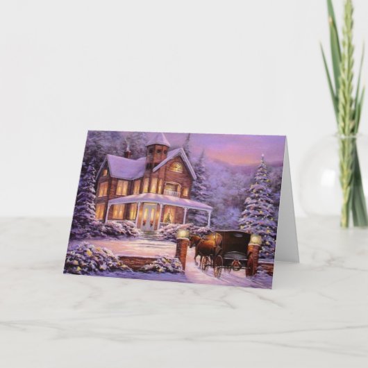 Kerstmis in het land feestdagen kaart (Voorkant)