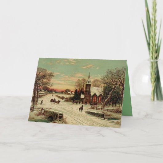 Kerstmis in het land feestdagen kaart (Voorkant)