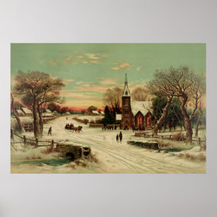Kerstmis in het land poster