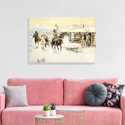 Kerstmis in het Line Camp Canvas Afdruk (Insitu (Woonkamer))