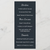 Kerstmis in het Londense menu (Achterkant)