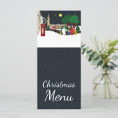 Kerstmis in het Londense menu (Staand voorkant)