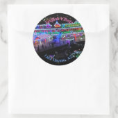 Kerstmis in het meer van Havasu Ronde Sticker (Tas)