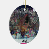 Kerstmis in het Ornament Venster City-winkel (Rechts)