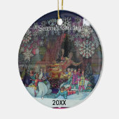 Kerstmis in het Ornament Venster City-winkel (Links)