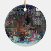 Kerstmis in het Ornament Venster City-winkel (Achterkant)