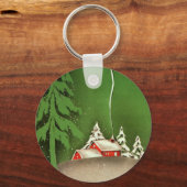 Kerstmis in het Parlement in de boswinter Sleutelhanger (Voorkant)