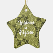 Kerstmis in het Plant Arizona Cactus Keramisch Ornament (Links)