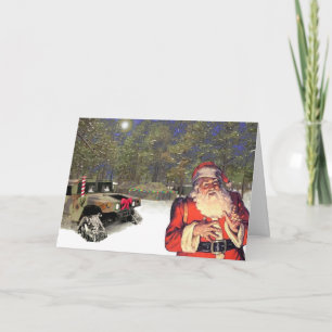 Kerstmis in het veld. feestdagen kaart
