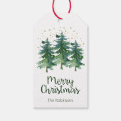 Kerstmis in het winterbos cadeaulabel (Achterkant)