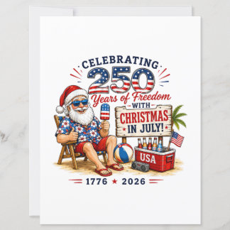 Kerstmis in juli 250 jaar 1776 2026 Patriotisch Su