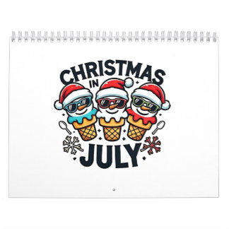 Kerstmis in juli 4 juli ijs USA Kalender