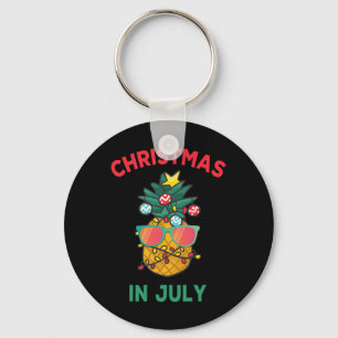 Kerstmis in juli ananas Sungles Licht Zomer V Sleutelhanger