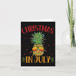 Kerstmis in juli ananas zomer vakantie kaart