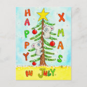 Kerstmis in juli briefkaart (Voorkant)