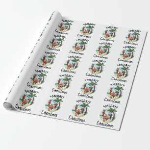 Kerstmis in juli Briefkaart Sticker Square Sticker Cadeaupapier