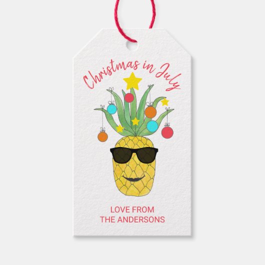 Kerstmis in juli cadeaulabel (Voorkant)