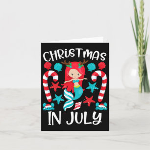 Kerstmis in juli Cute Mermaid Summer Kaart