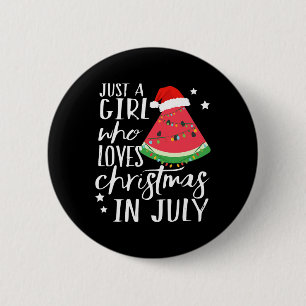 Kerstmis in juli Dames Grappige Watermeloen Ronde Button 5,7 Cm