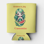 Kerstmis in juli Elf Zeemeermin Thunder_Cove Blikjeskoeler (Voorkant)