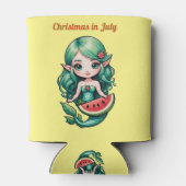 Kerstmis in juli Elf Zeemeermin Thunder_Cove Blikjeskoeler (Achterkant)