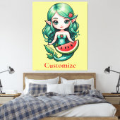 Kerstmis in juli Elf Zeemeermin Thunder_Cove Canvas Afdruk (Insitu (Slaapkamer))