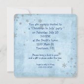 Kerstmis in juli feest kaart (Achterkant)