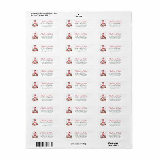 Kerstmis in juli Flamingo Etiket (Full Sheet)