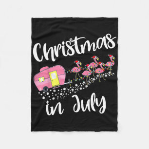 Kerstmis in juli flamingo kamperen camper fleece deken