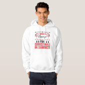 Kerstmis in juli Flamingo Merry Sommer Ugly Hoodie (Voorkant volledig)