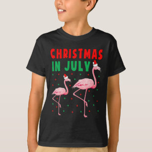 Kerstmis in juli Flamingo shirts Roze Flamingo In