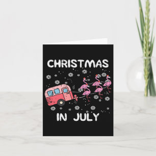 Kerstmis in juli Flamingo Trailer Summer Kam. Kaart