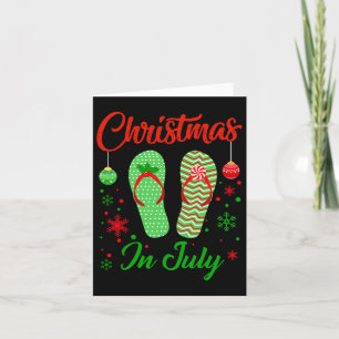 Kerstmis in juli Flip Flops Grappige zomer vakanti Kaart