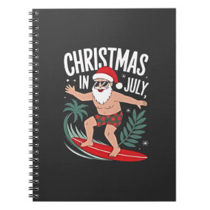 Kerstmis in juli Funny xmas Kerstmis Kerstman Stra Notitieboek