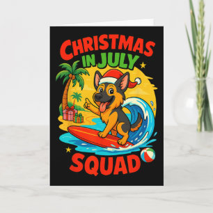 Kerstmis in juli grappige Duitse herder surfen Do Kaart