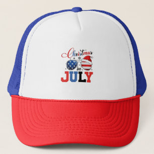 Kerstmis in juli Grappige Kerstman Xmas 4 juli Trucker Pet