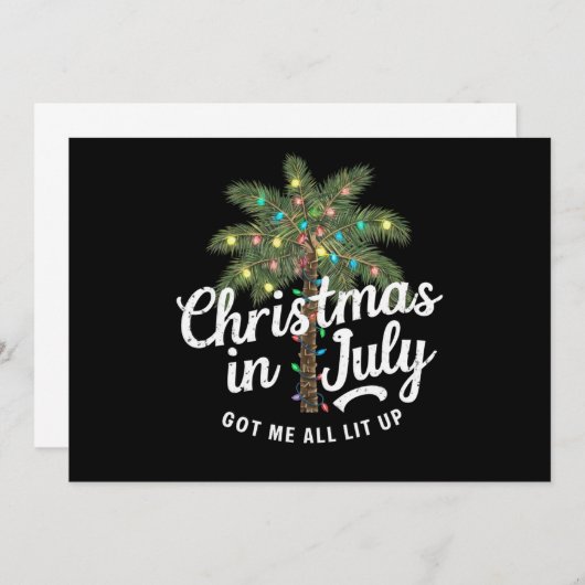 Kerstmis in juli heeft me helemaal verlicht kaart (Voorkant / Achterkant)