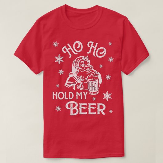 Kerstmis in juli Hipster Santa Ho Ho houdt mijn bi T-shirt (Design voorkant)