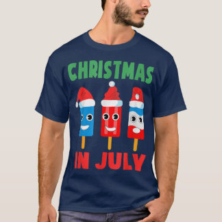 Kerstmis in juli Ice-Poppen in Santa Hat-Kinderen T-shirt