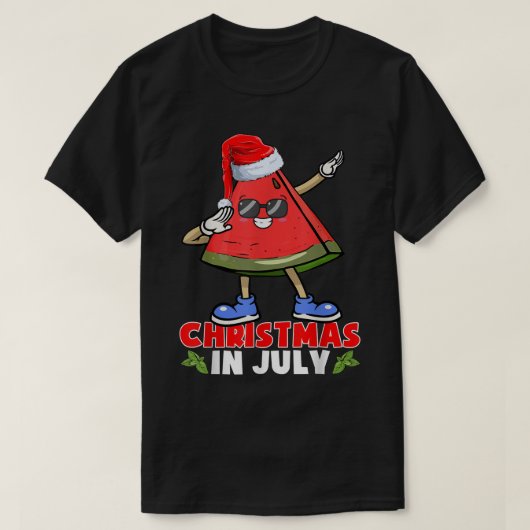 Kerstmis in juli jongstleden grappig met watermelo t-shirt (Design voorkant)