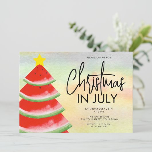 Kerstmis in juli kaart (Staand voorkant)