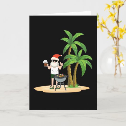 Kerstmis in juli kaart (Gele Bloem)