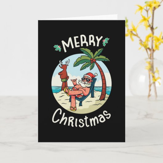 Kerstmis in juli kaart (Gele Bloem)