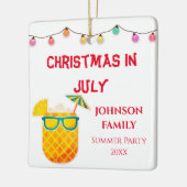 Kerstmis in juli keramisch ornament (Links)