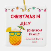 Kerstmis in juli keramisch ornament (Voorkant)