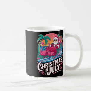 Kerstmis in juli Kerstman Flamingo Float Zomer Str Koffiemok