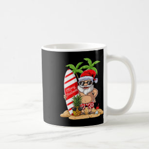 Kerstmis In Juli Kerstman Hawaiaanse Surfing Cadea Koffiemok
