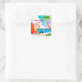 Kerstmis in juli Kerstmis Vierkante Sticker (Tas)