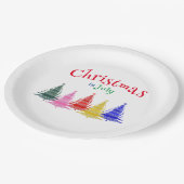 Kerstmis in juli Kleurrijk Feest Papieren Bordje (Gekanteld)